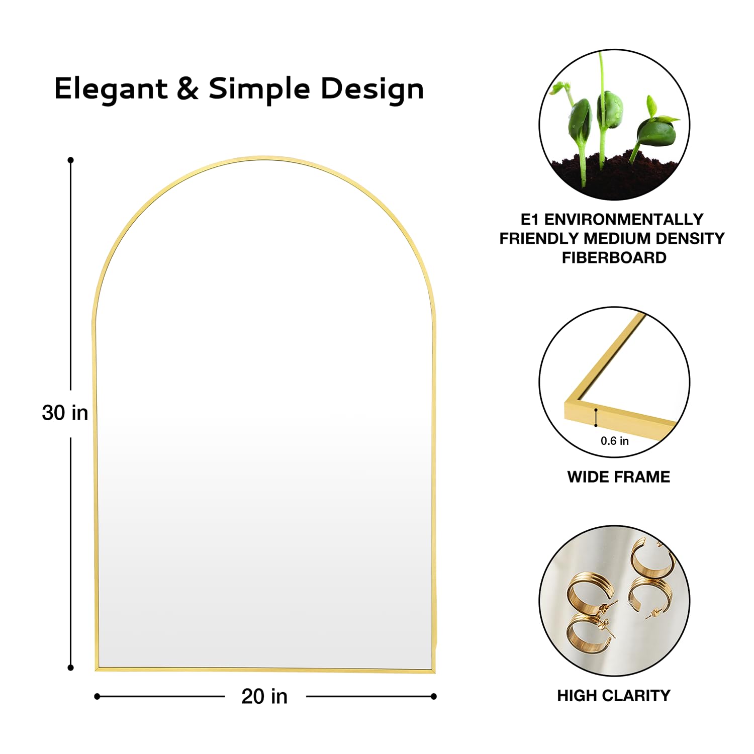 Irregular Mirror 34"x21" Heterotypic Bathroom Mirror Asymmetrical Wall Mirror Black Vanity Mirror Frosted Frameless Anti-Rust Tempered Glass Hangs Mirror for Bedroom Entryway Room Decorative