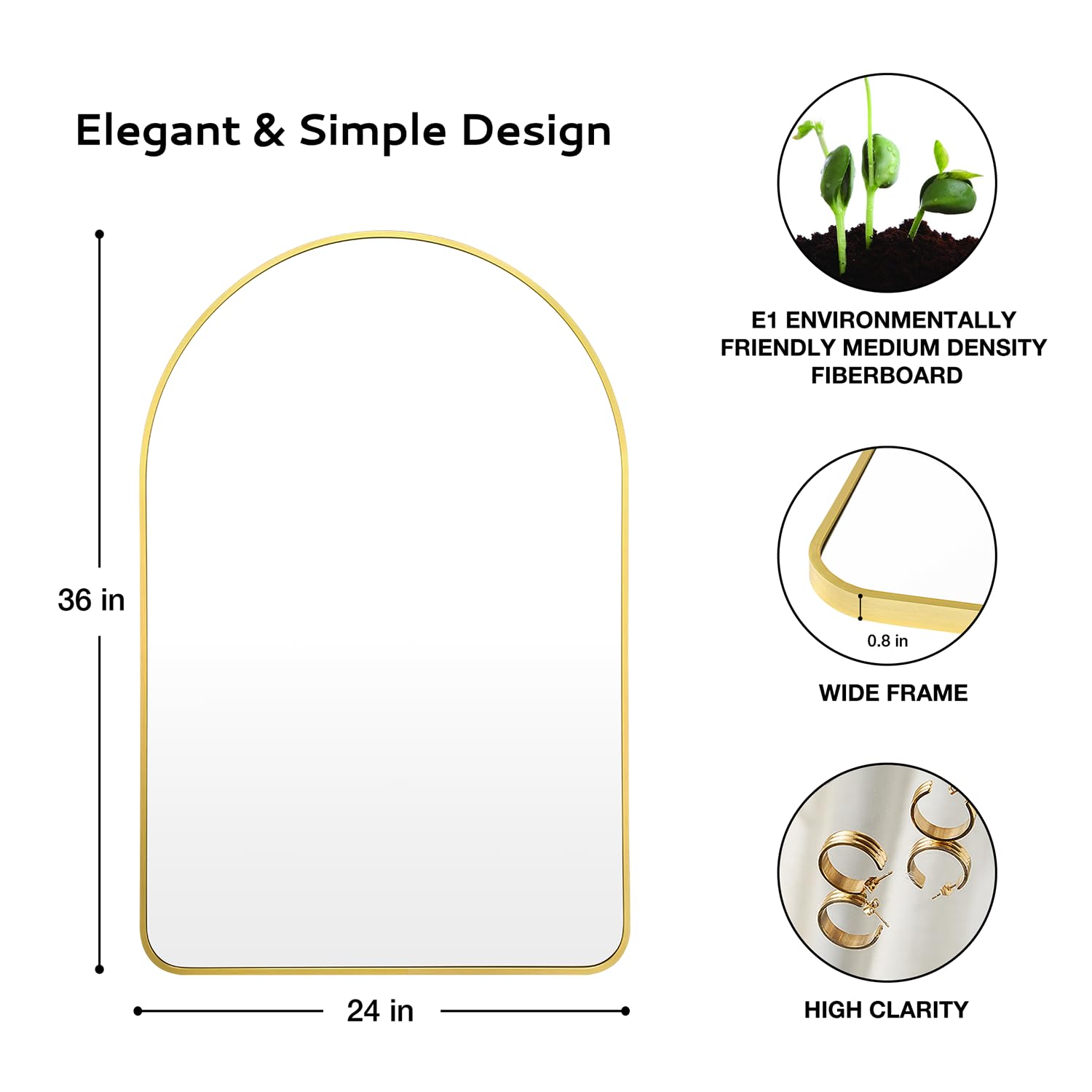 Irregular Mirror 34"x21" Heterotypic Bathroom Mirror Asymmetrical Wall Mirror Black Vanity Mirror Frosted Frameless Anti-Rust Tempered Glass Hangs Mirror for Bedroom Entryway Room Decorative