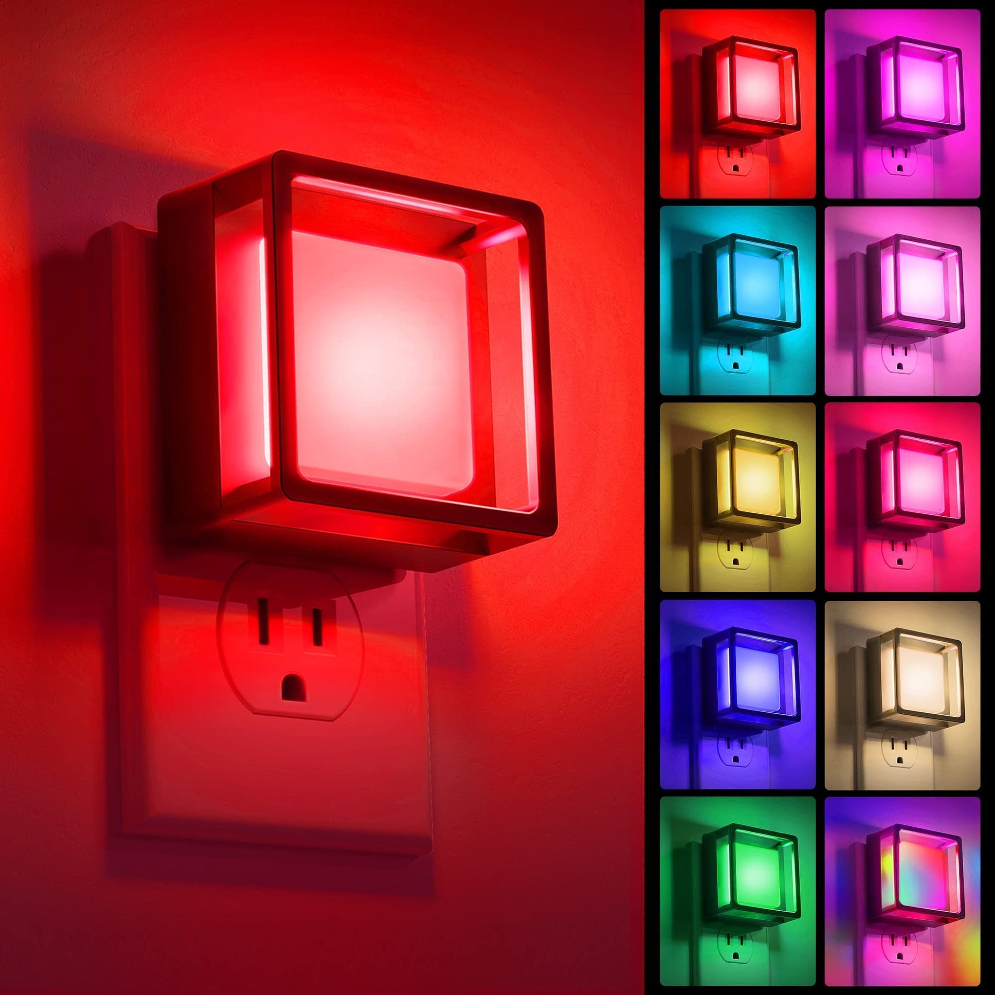 DORESshop LED Night Light, Night Lights Plug Into Wall [2 Pack] with Dusk-to-Dawn Sensor, Dimmable Nightlights, Adjustable Brightness for Bathroom, Hallway, Bedroom,Kids Room,Stairway,Soft White