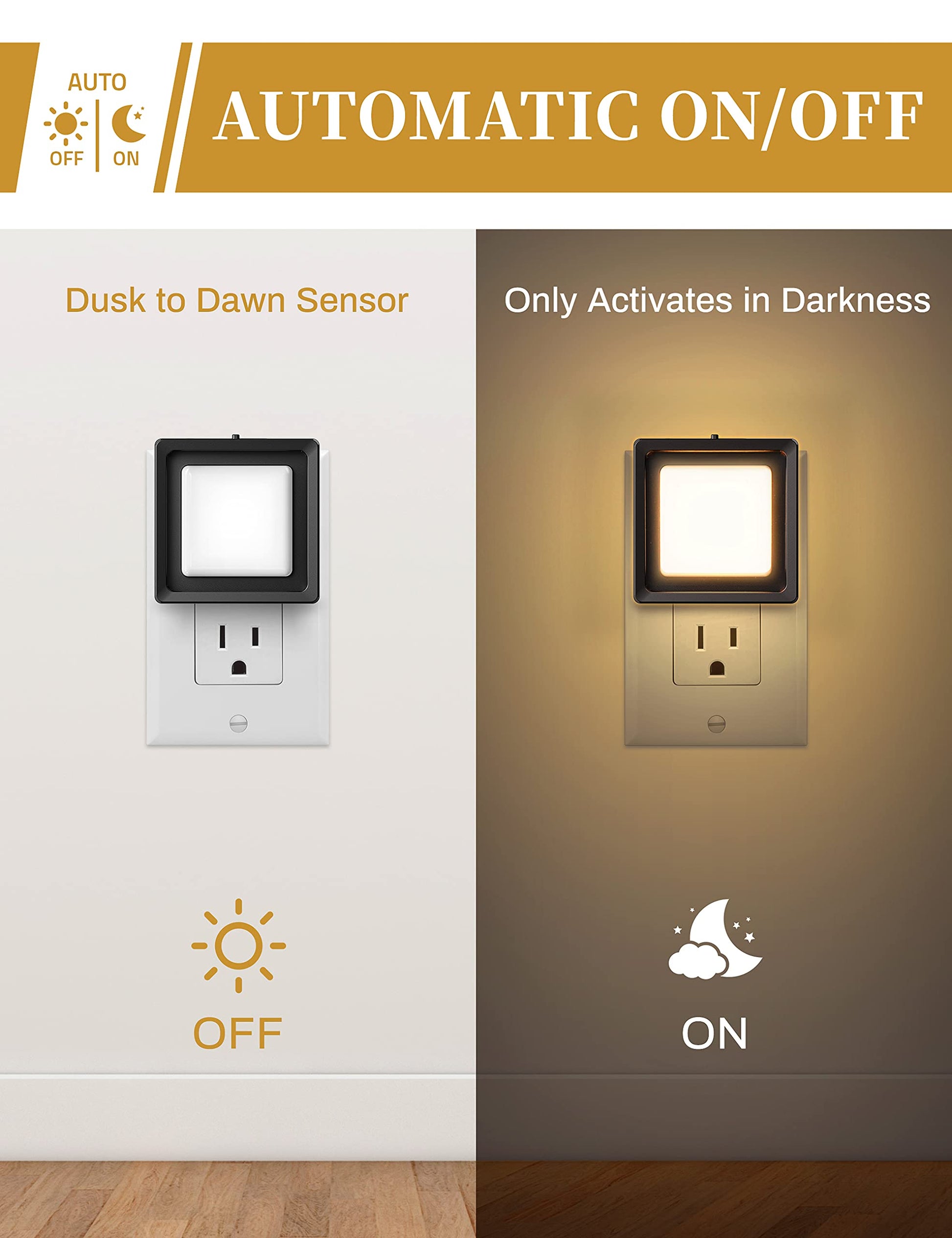 DORESshop LED Night Light, Night Lights Plug Into Wall [2 Pack] with Dusk-to-Dawn Sensor, Dimmable Nightlights, Adjustable Brightness for Bathroom, Hallway, Bedroom,Kids Room,Stairway,Soft White
