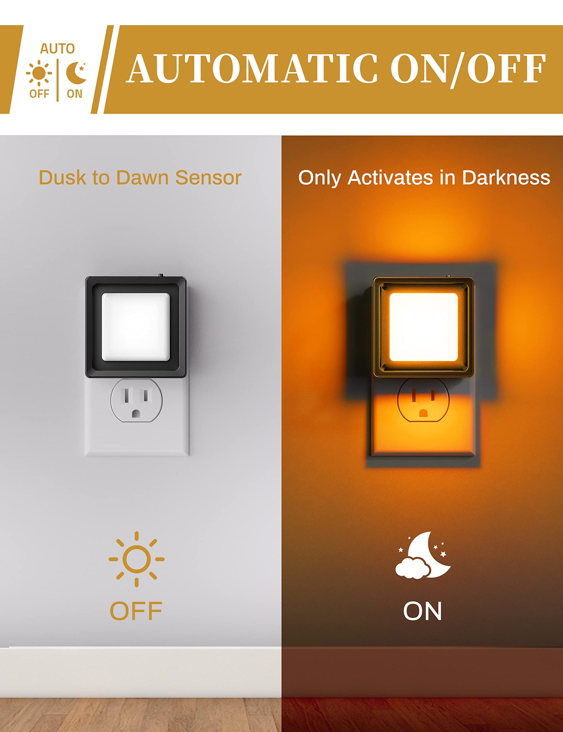 DORESshop LED Night Light, Night Lights Plug Into Wall [2 Pack] with Dusk-to-Dawn Sensor, Dimmable Nightlights, Adjustable Brightness for Bathroom, Hallway, Bedroom,Kids Room,Stairway,Soft White