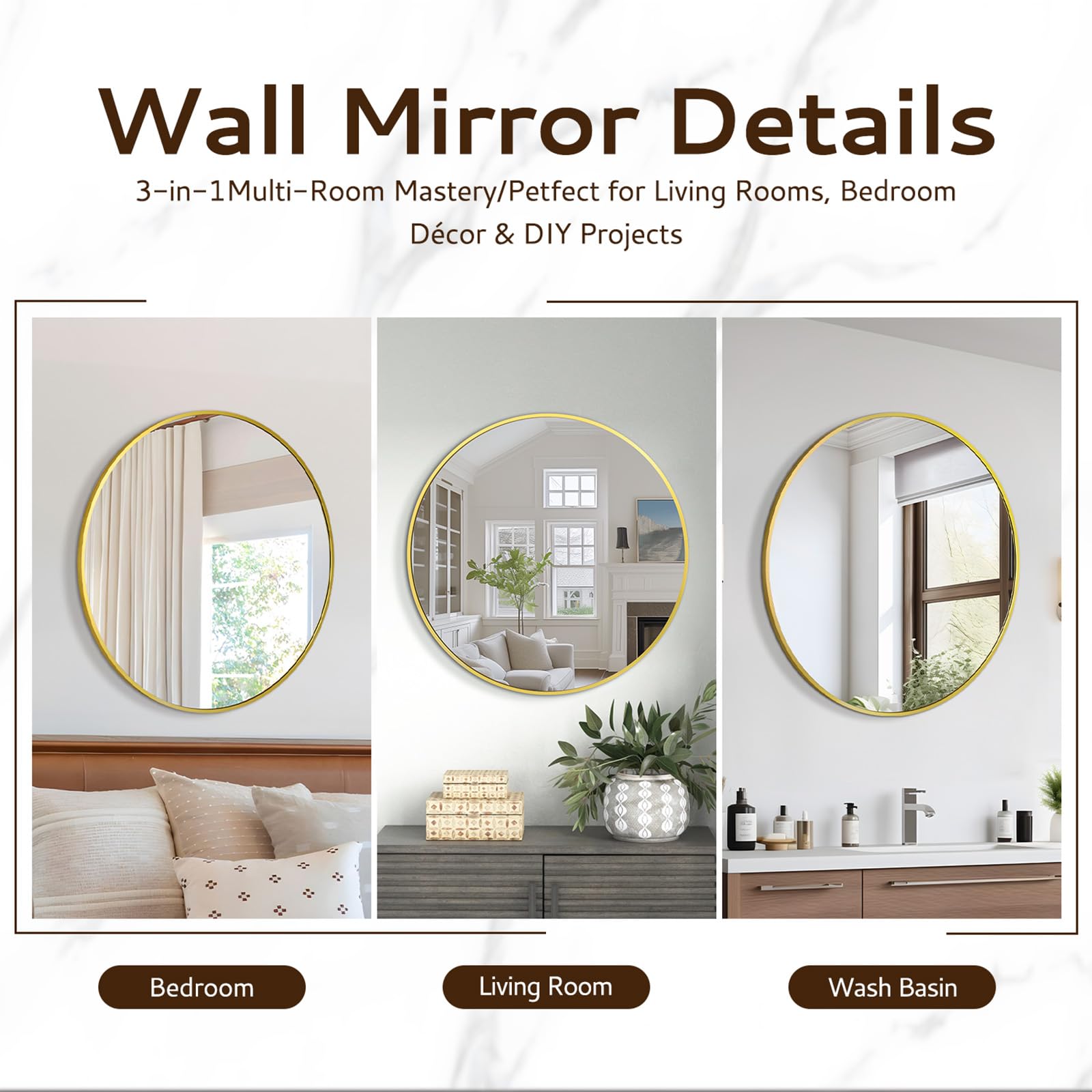 Irregular Mirror 34"x21" Heterotypic Bathroom Mirror Asymmetrical Wall Mirror Black Vanity Mirror Frosted Frameless Anti-Rust Tempered Glass Hangs Mirror for Bedroom Entryway Room Decorative