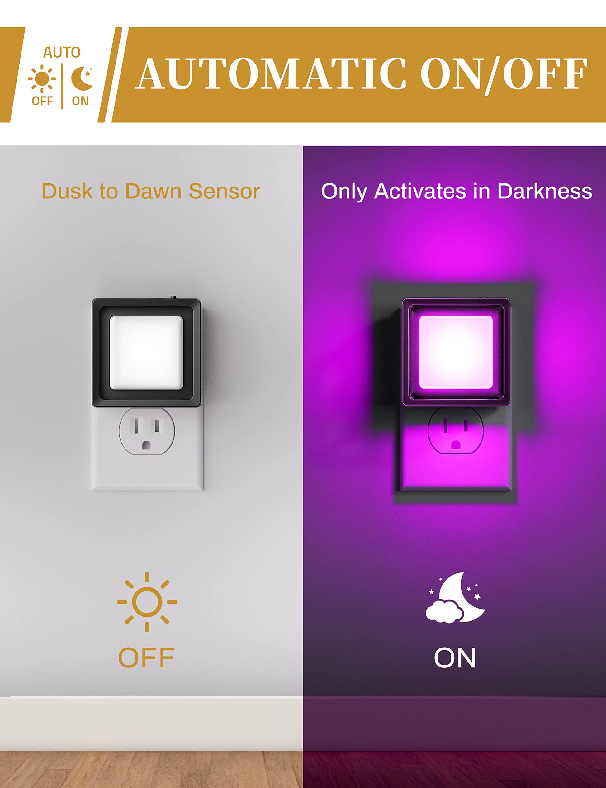 DORESshop LED Night Light, Night Lights Plug Into Wall [2 Pack] with Dusk-to-Dawn Sensor, Dimmable Nightlights, Adjustable Brightness for Bathroom, Hallway, Bedroom,Kids Room,Stairway,Soft White