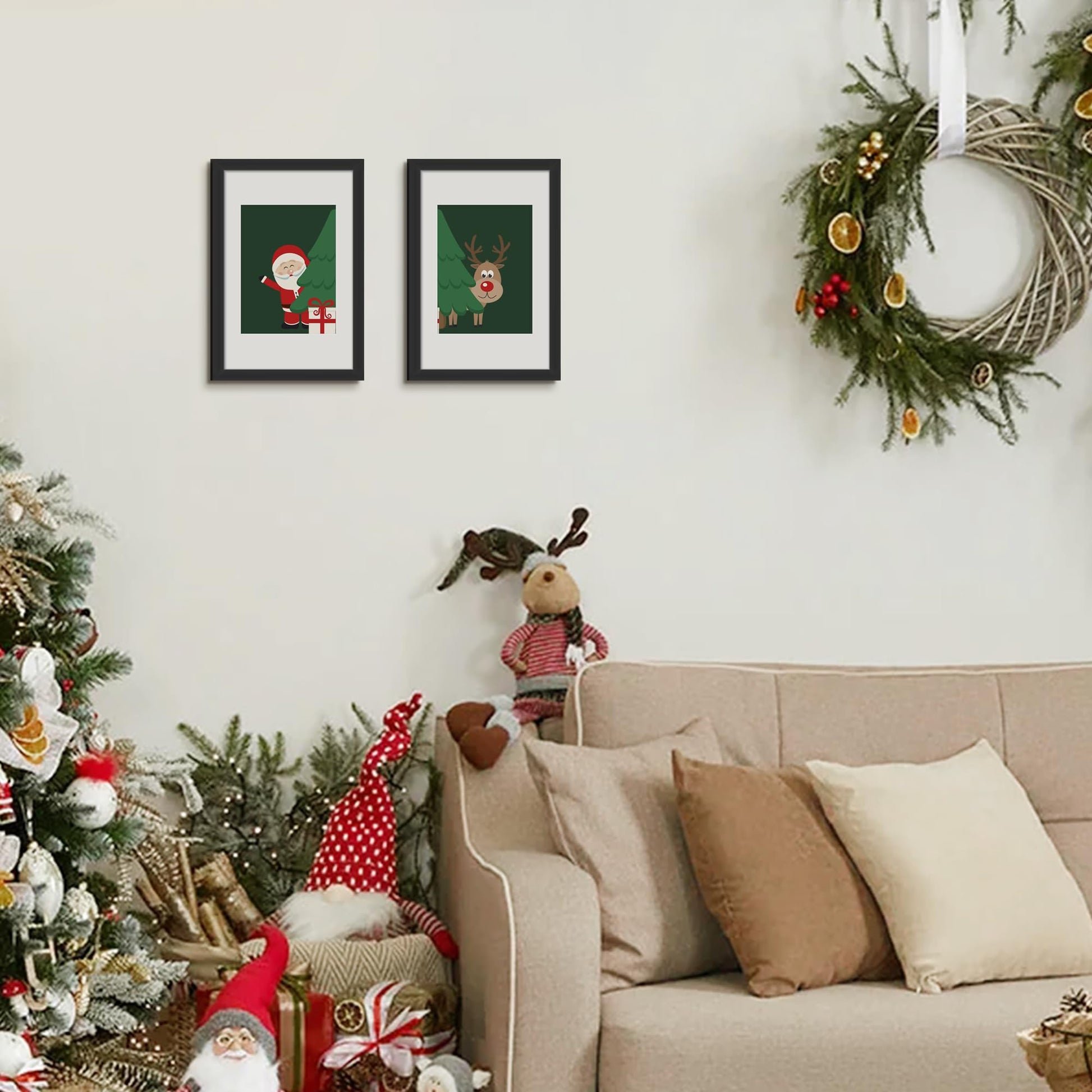 upsimples 11x14 Picture Frame Set of 5, Display Pictures 8x10 with Mat or 11x14 Without Mat, Wall Gallery Photo Frames, Black
