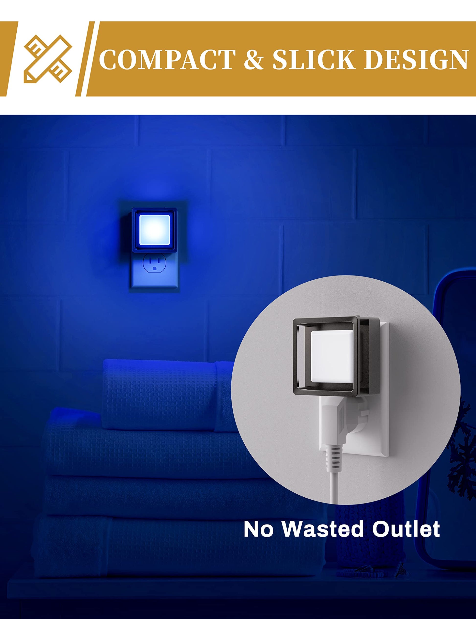 DORESshop LED Night Light, Night Lights Plug Into Wall [2 Pack] with Dusk-to-Dawn Sensor, Dimmable Nightlights, Adjustable Brightness for Bathroom, Hallway, Bedroom,Kids Room,Stairway,Soft White