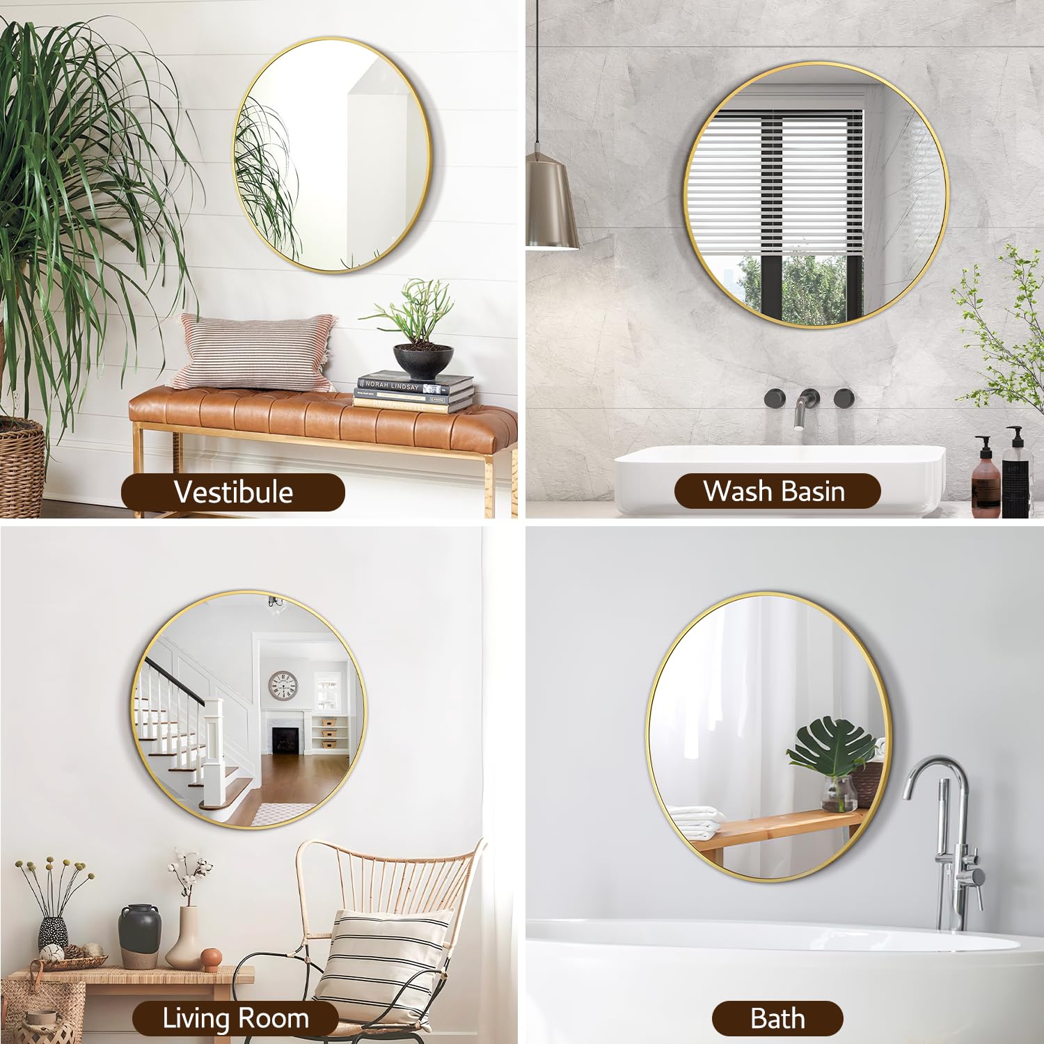 Irregular Mirror 34"x21" Heterotypic Bathroom Mirror Asymmetrical Wall Mirror Black Vanity Mirror Frosted Frameless Anti-Rust Tempered Glass Hangs Mirror for Bedroom Entryway Room Decorative