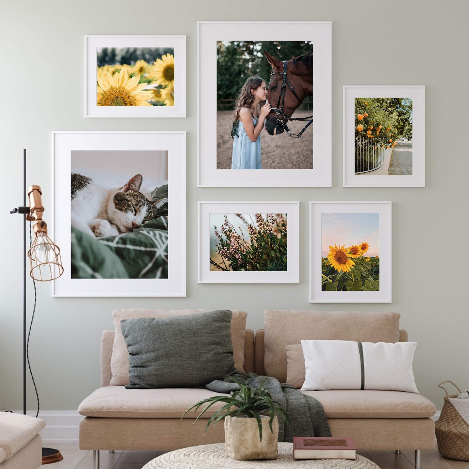upsimples 11x14 Picture Frame Set of 5, Display Pictures 8x10 with Mat or 11x14 Without Mat, Wall Gallery Photo Frames, Black