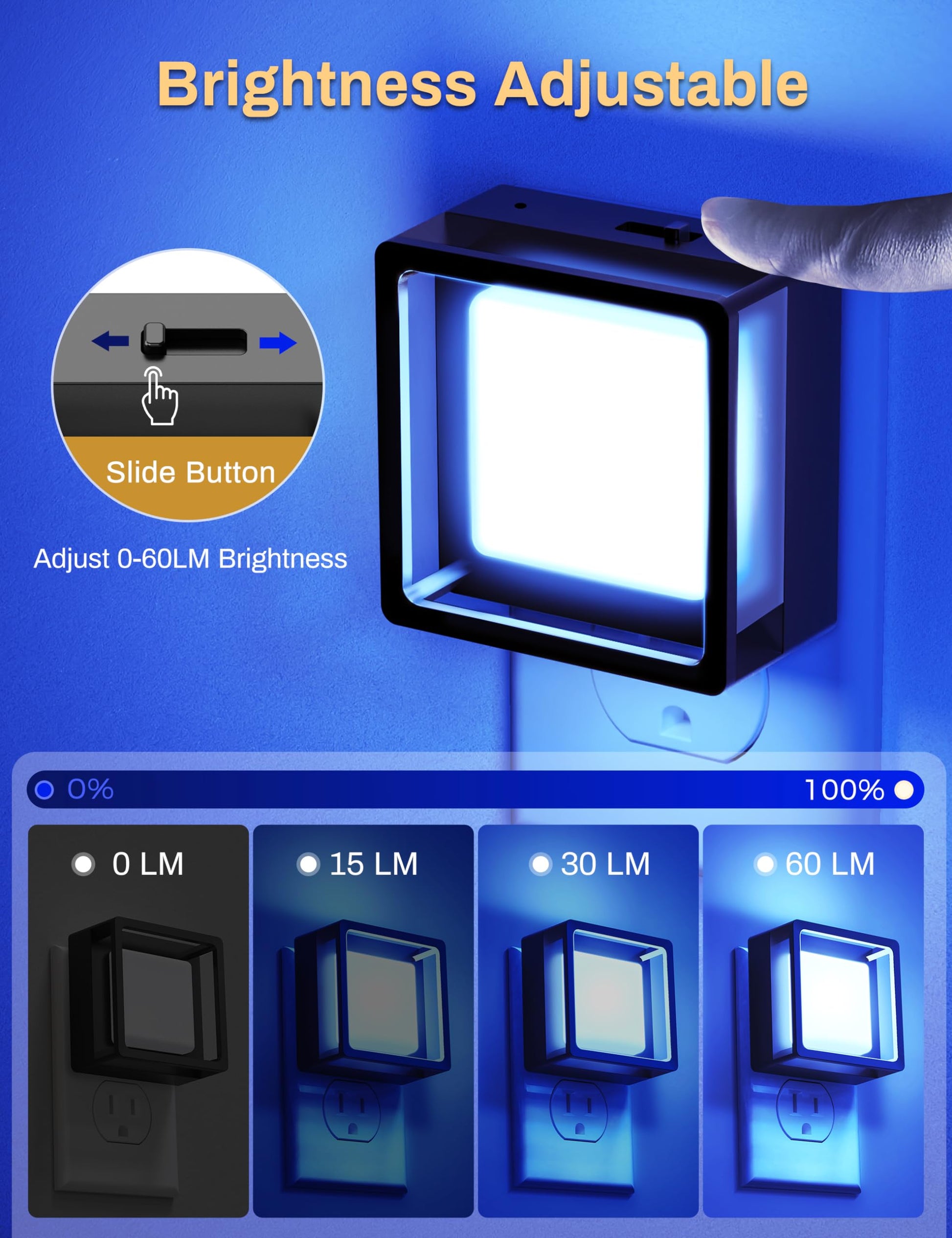 DORESshop LED Night Light, Night Lights Plug Into Wall [2 Pack] with Dusk-to-Dawn Sensor, Dimmable Nightlights, Adjustable Brightness for Bathroom, Hallway, Bedroom,Kids Room,Stairway,Soft White