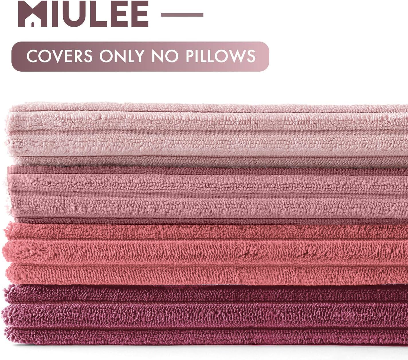 MIULEE Summer Boho Farmhouse Sage Green Throw Pillow Covers 18x18 Inch Set of 4 Mordern Nordic Cushion Covers Soft Corduroy Home Decor for Couch Bed Sofa Living Room Forest Green