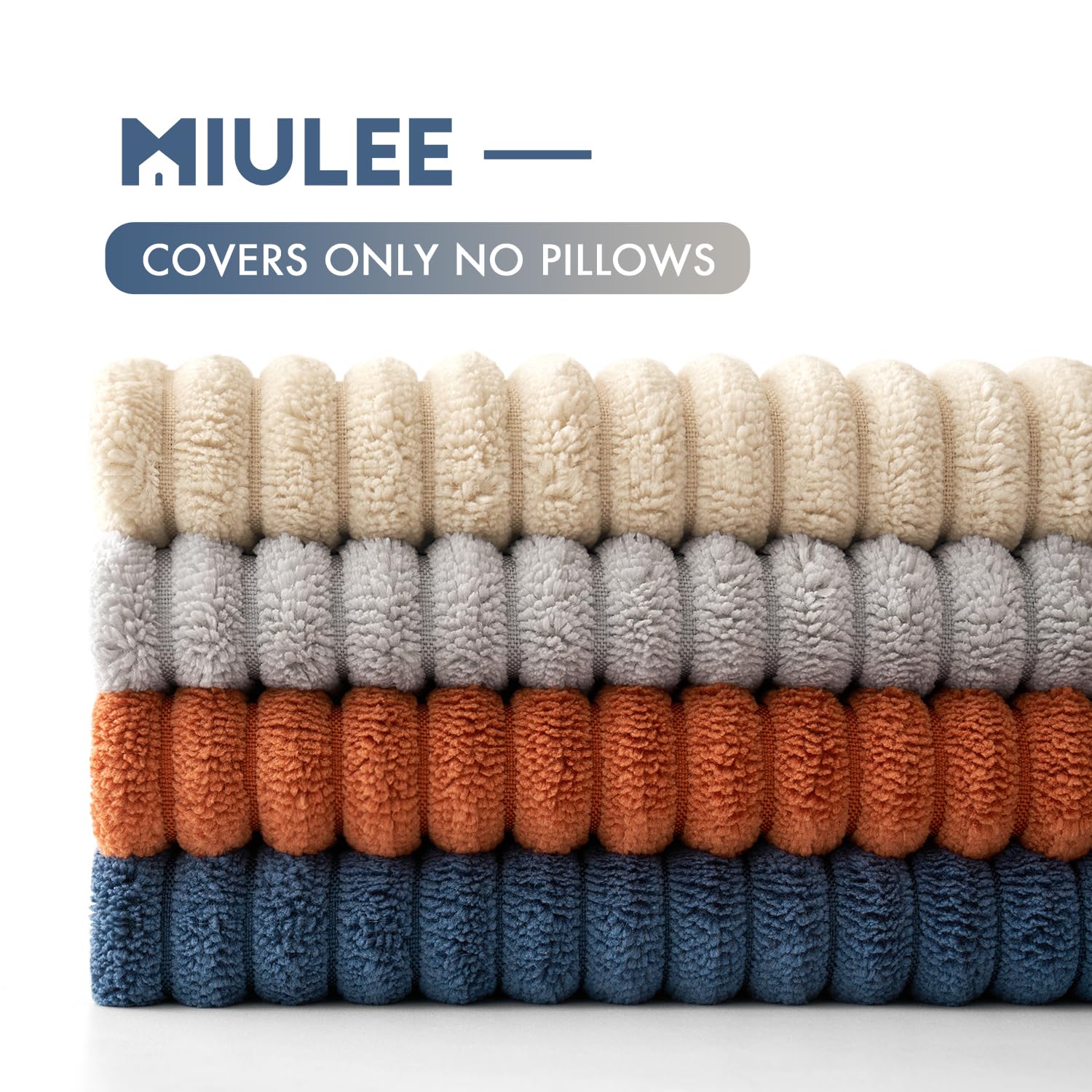 MIULEE Summer Boho Farmhouse Sage Green Throw Pillow Covers 18x18 Inch Set of 4 Mordern Nordic Cushion Covers Soft Corduroy Home Decor for Couch Bed Sofa Living Room Forest Green