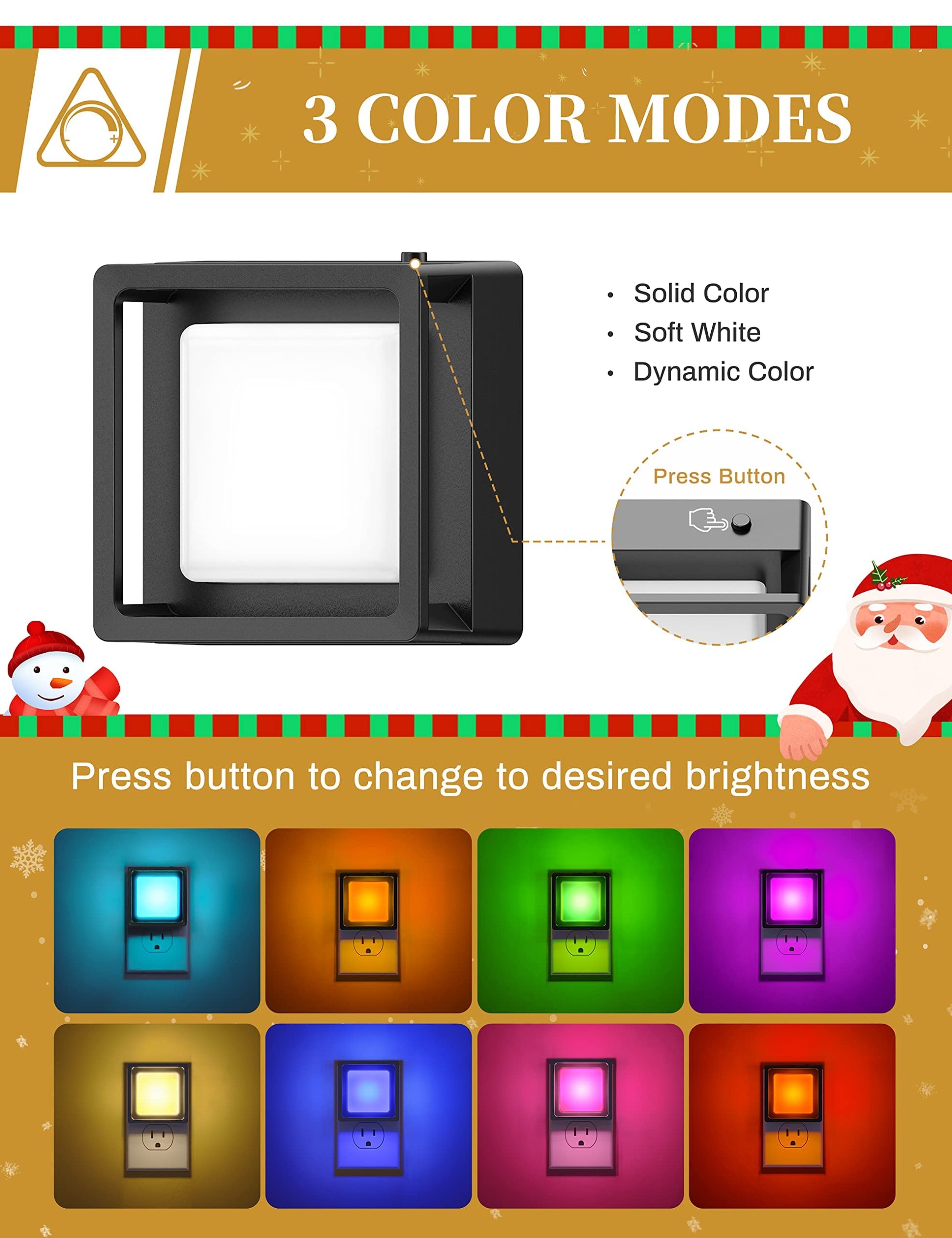 DORESshop LED Night Light, Night Lights Plug Into Wall [2 Pack] with Dusk-to-Dawn Sensor, Dimmable Nightlights, Adjustable Brightness for Bathroom, Hallway, Bedroom,Kids Room,Stairway,Soft White